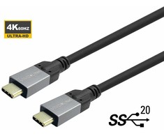 Kabelis USB VivoLink PROUSBCMM8 USB-C to USB-C 10 Gbps 60W 8m Juodas