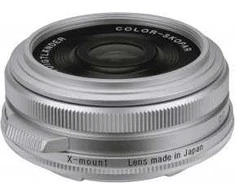 „Voigtlander“ objektyvas „Voigtlander“ spalvotas „Skopar“ 18 mm f/2.8 objektyvas, skirtas „Fujifilm X“ – sidabrinis