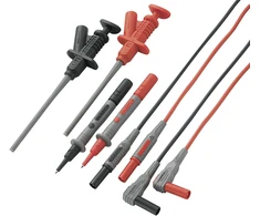 Voltcraft MS-6 saugos bandymo laidų rinkinys, kištukas, 4 mm plokštelinis - 1,20 m ilgio zondas, juodas, raudonas, 1 vnt., 2 vnt. rinkinys