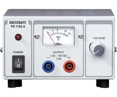 VOLTCRAFT PS-1152 A reguliuojamas laboratorinis maitinimo šaltinis, 22,5 W, 1,5–15 V/DC 511805