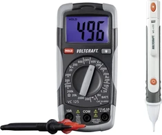 Voltcraft Matavimo rinkinys 1214405, skaitmeninis multimetras + įtampos testeris CAT III 600 V 1214405