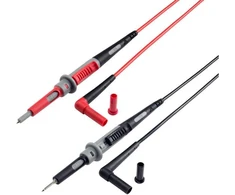 VOLTCRAFT saugos bandymo laidai, 4 mm kištukas su apsauginiu kištuku – 1,00 m zondas, juodi, raudoni, 1 vnt. 2182449