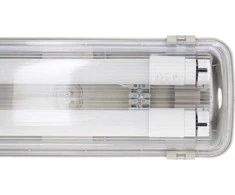 Volteno Hermetiškas šviestuvas su LED fluorescencinėmis lempomis 2x9W 60cm 4000K 1584lm Pilka IP65 ABS + PS 67,5x11,3x5cm VO2812