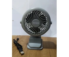 Volteno Stalinis ventiliatorius USB 5W su klipsem pilka 15x7,5x17cm VO2547