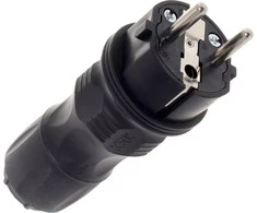 Blow WT-54 tiesus juodas hermetiškas kištukas