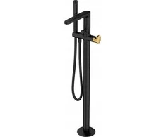 Vonios baterija Cersanit Inverto freeststanding juodas + auksinis (S951-283)