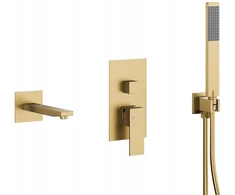 Vonios maišytuvas KFA komplektas wannowy potinkinis su baterią 3-funkcyjną Logon, brushed light auksinis PVD 5139-401-39