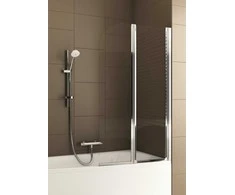Vonios ekranas Alkotest 170-06991P / KFA / MODERN 2 / 2 ELEMENTŲ EKRANAS CHROME OPTIC SAUGUS STIKLAS 810-820MM / 1400MM /