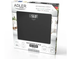 Svarstyklės Bathroom scale ADLER AD 8194b rechargeable USB-C Juodas