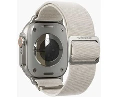 Vonmählen Klasikinė nailoninė apyrankė „Apple Watch 38 | 40 | 41 mm“, vieno dydžio – kreminė (AWS00141)