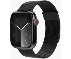 Vonmhlen „Vonmählen Milanese Loop 2“, dirželis, išmanusis laikrodis, juodas, Apple, Apple Watch 44 | 45 | 46 | 49 mm, nerūdijančio plieno