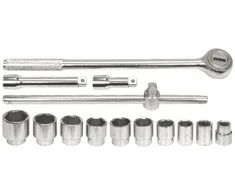 Toya Sa Poland Galvučių komplektas 6 kampų | 22-50 mm | metalinė dėžė | 20 mm (3/4") | 14 vnt. (58140)
