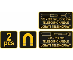 VOREL Rinkinys LUSTERKO INSPEKCYJNE Z MAGNESEM 2 CZ