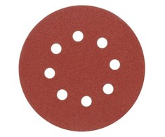 VOREL KRĄŻEK ŚCIERNY 125mm Z OTWORAMI kpl. 5szt P-150 08585
