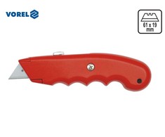 VOREL NÓŻ METALOWY Z OSTRZEM TRAPEZOWYM 61 x 19 mm 76015