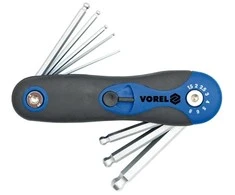 VOREL KLUCZE SZEŚCIOKĄTNE / HEX 8szt.CrV KULA 1,5-8mm