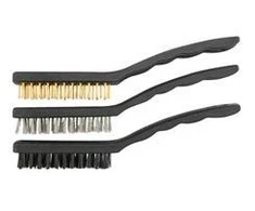 VOREL dantu šepetėliai, 3 Vnt. PLIENINIAI ŽALVARINIAI NAILONAI 23cm 06964