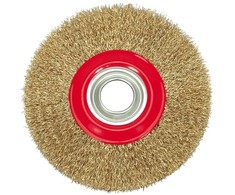 VOREL diskinis šepetys 200 mm, gofruota viela, tvirtinimo skylė 32 mm 06980
