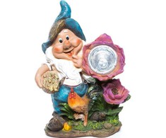 Garden Center Voyageur Press STATUE DWARF AND CHICKEN