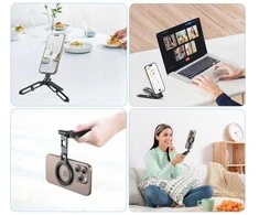 Vrig Metalinis telefono laikiklis su griebtuvu, 3in1, sukamasis, 360 laipsnių magnetas, „MagSafe“ / „Mg-21“