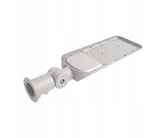 VTAC V-TAC 2120423 30W 6500K 115° LED gatvės šviestuvas su reguliuojamu laikikliu, lustas SAMSUNG 4050lm IP65 aliuminio pilkas