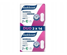 Vuokkoset NORMAL įklotai be sparnelių DUOPACK (2 x 14 vnt.)
