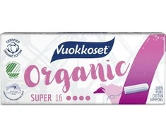 Vuokkoset Anemones Anemones, 100% BIO, Tampons Super, 16 pakelių