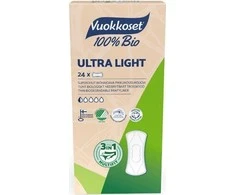 Vuokkoset Vuokkoset 100% BIO higienos intarpai Ultra Light 24 vnt.