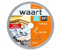 WAART PIŁA TARCZOWA WIDIOWA 254 x 30 x 80Z MULTIMATERIAL.