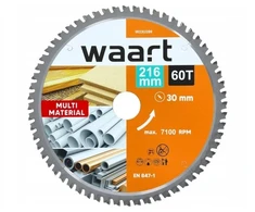 WAART PIŁA TARCZOWA WIDIOWA 216 x 30 x 60Z MULTIMATERIAL.