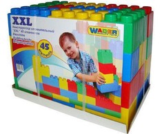 Wader Mega rinkinys milžiniškų kaladėlių XXL 45 elementai 1+