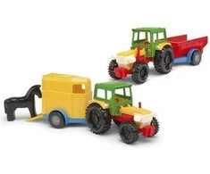 WADER 35001 spalvoti automobiliai - traktorius su priekaba