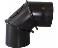 Dūmtraukio alkūnė WADEX, 150 mm, 2 mm, 45 / 90°