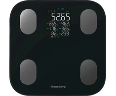 Virtuvinės svarstyklės Svarstyklės Elektroninės vonios svarstyklės su kūno sudėties analizatoriumi, juodos, Klausberg, kb-7854