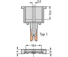 Wago 280-916 2 laidų jungtis 2,5 mm2 rutulinis 10A 280-916