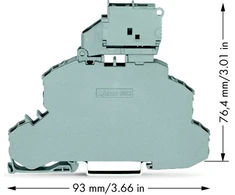 Wago Dviejų aukštų saugiklių jungtis su pakreiptu saugikliu (2002-2611)
