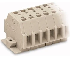 „Wago 262-142“ gnybtų juosta, 12 takelių, 2 laidų, ExeII 4 mm², su tvirtinimo laikikliais, 3,2 mm, šviesiai pilka 262-142