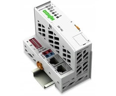 Wago „Modbus TCP“ valdiklis, 4-os kartos, 2 x ETHERNET ECO*, šviesiai pilkas, 750-862