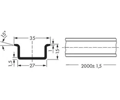 Wago MON.STA. BĖGELIS 35 X 15 MM, STORIS 1,5 MM, D?