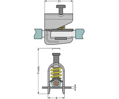 Wago Spring spaustukas ekranams skersmuo 5-11mm, plotis 17mm (791-111)