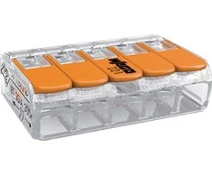 Złączka „Wago“ 5 takelių jungtis, modelis: 221-415, nuo 0,20 iki 4,00 mm², 5 vnt.