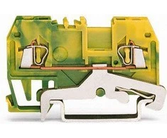 Wago Svoris 279-907 PE bėgio jungtis 2 laidų 1,5 mm2 gelton ir-zalia 279-907
