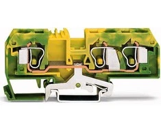 Wago 284-687 3 laidų jungtis 10mm2 geltona ir-žalia 284-687