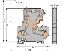 Wago Złączka bezpiecznikowa 4mm2 pilka 10A G 5x 20mm (281-611/281-417)