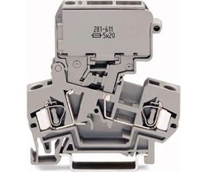 Wago 4mm2 pilkoji saugiklių jungtis 10A G 5x 20mm (281- 611)