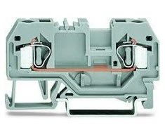 Wago 281-901 2 laidų šynų jungtis 4 mm2 pilka 281-901