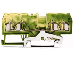 Wago 280-837 4 laidų bėgių jungtis 2,5mm2 geltona ir-žalia 280-837