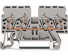 „Wago 870-831“ 4 laidų bėgio jungtis, 2,5 mm² rutulinis kontaktas 870-831