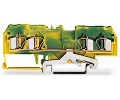 Wago 281-657 4 laidų apsauginės šynos jungtis 4 mm² geltonai žalia 281-657
