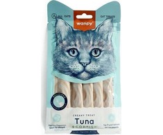 wanpy - Wanpy kreminis laižomas skanėstas katėms - tunas ir menkė 70 g (5 x 14 g) - 70 g (5 x 14 g)